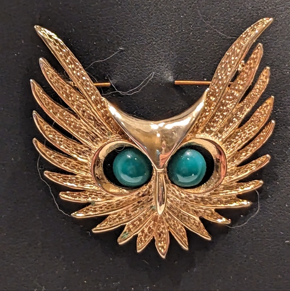 Gold and Green Winged Park Lane Brooch